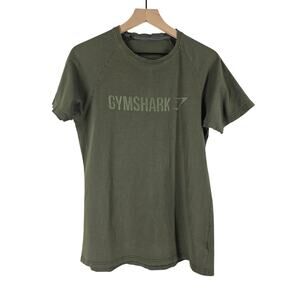 GYMSHARK MEN'S GREEN WORKOUT OR CASUAL SHORT SLEEVE T-SHIRT – SIZE MEDIUM